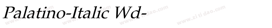 Palatino-Italic Wd字体转换